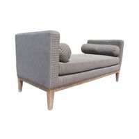 Carlton Settee - Grey Pinstripe