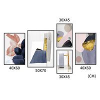 Pandora Set of 5 Alloy Matt - Black Frame Wall Art