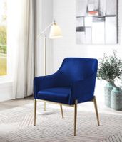 Cara Accent Chair-Navy Velvet