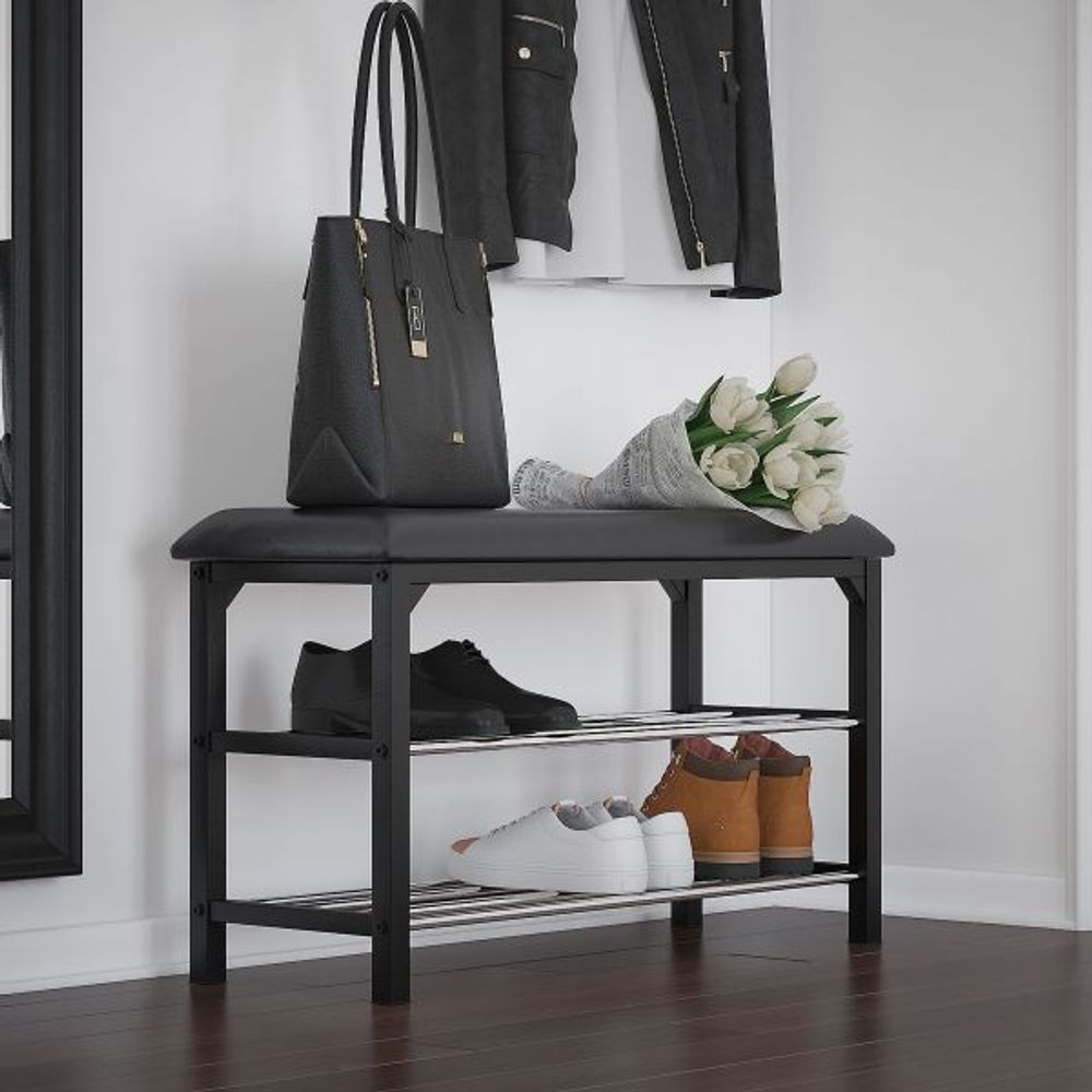 Foster 2-Tier Bench in Black