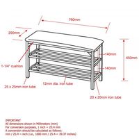 Foster 2-Tier Bench in Black