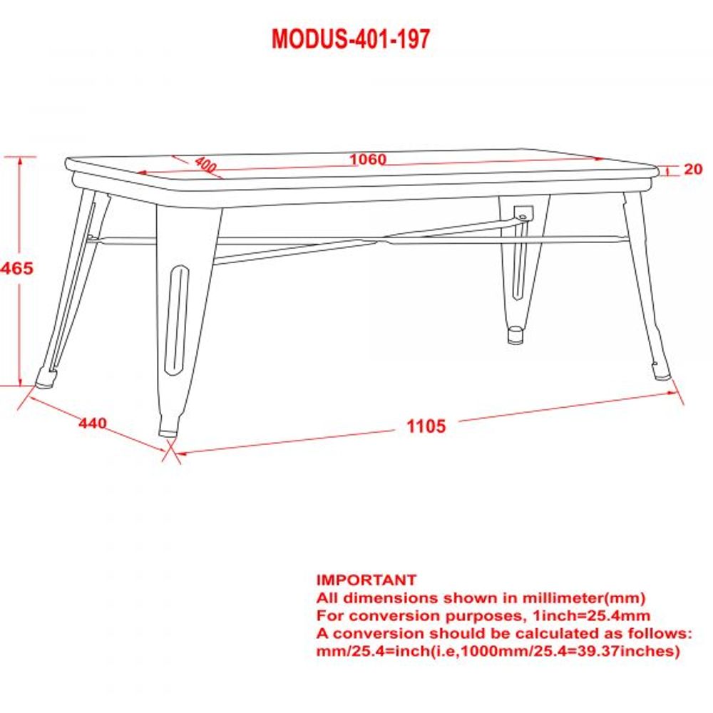 Modus Bench in Gunmetal