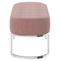 Zamora Bench in Dusty Rose with Silver Base