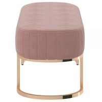 Zamora Bench in Dusty Rose with Gold Base