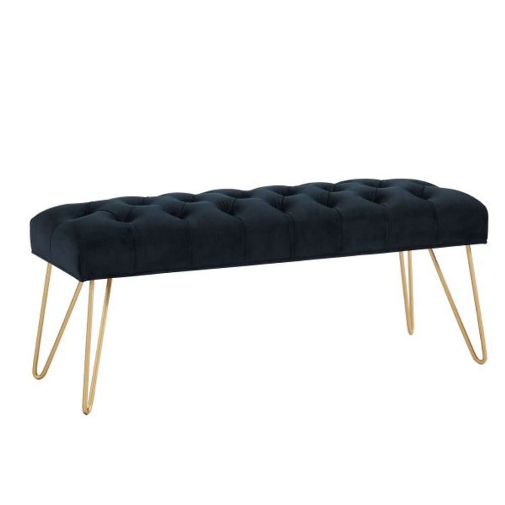 Vdara Bench in Black/Gold