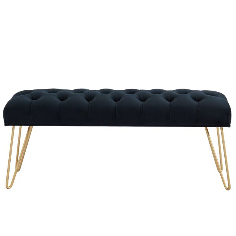 Vdara Bench in Black/Gold