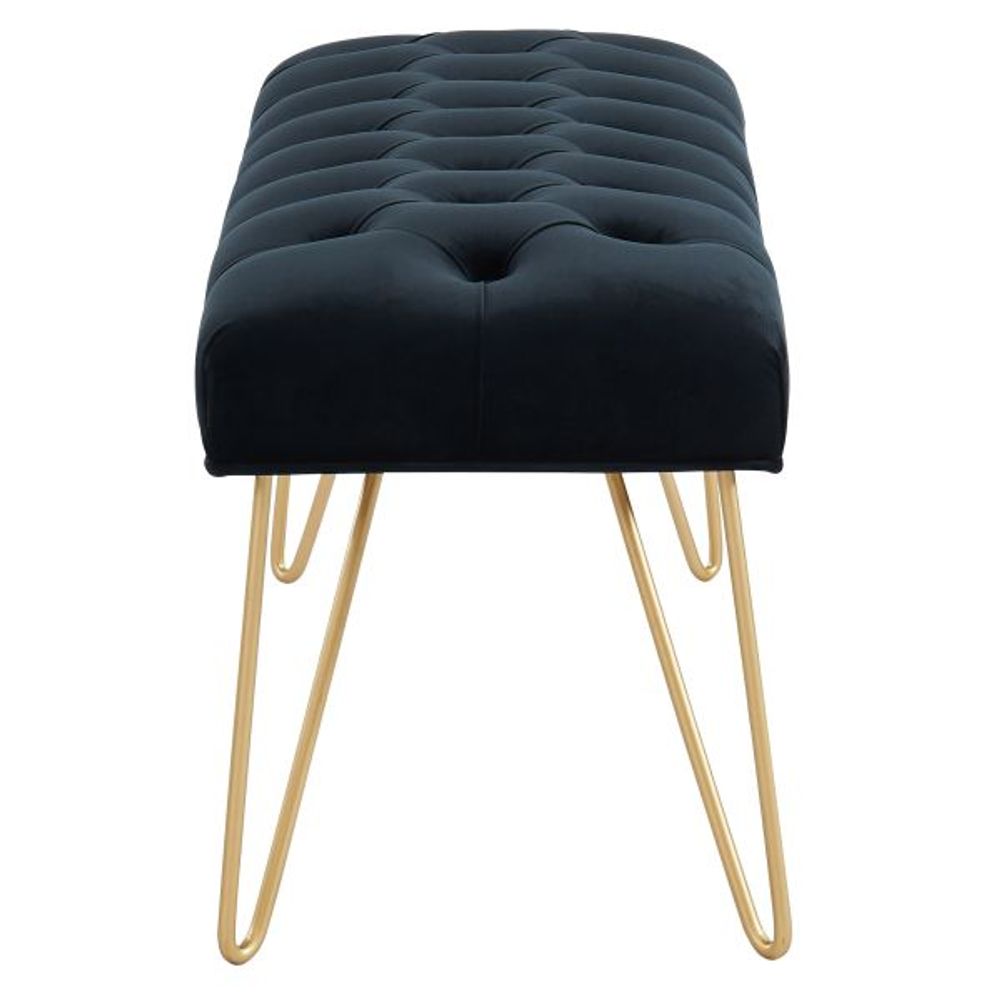 Vdara Bench in Black/Gold