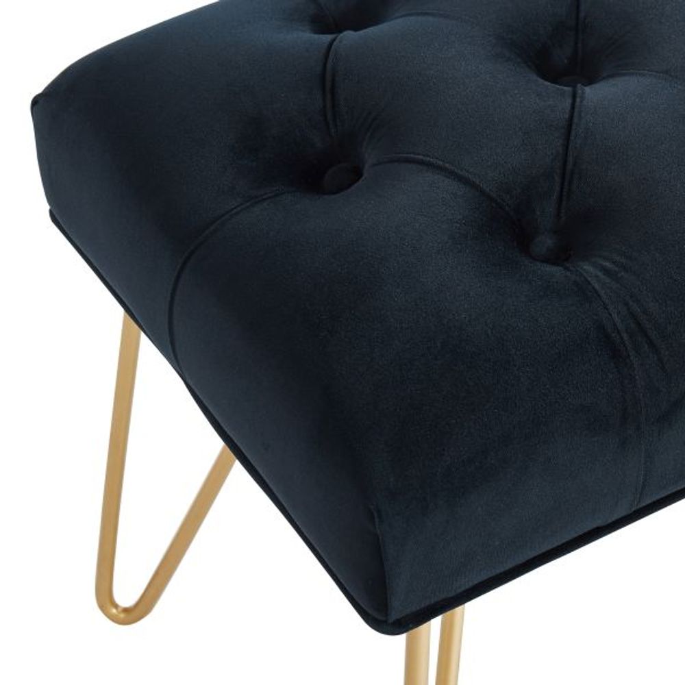 Vdara Bench in Black/Gold