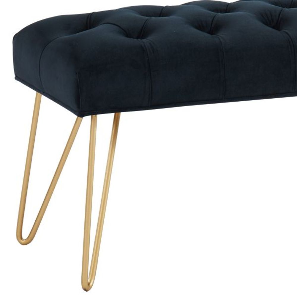 Vdara Bench in Black/Gold