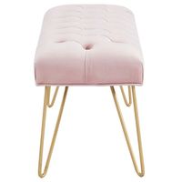 Vdara Bench in Blush Pink/Gold