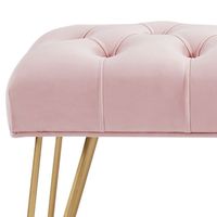 Vdara Bench in Blush Pink/Gold