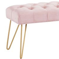 Vdara Bench in Blush Pink/Gold