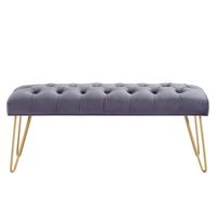 Vdara Bench in Grey/Gold