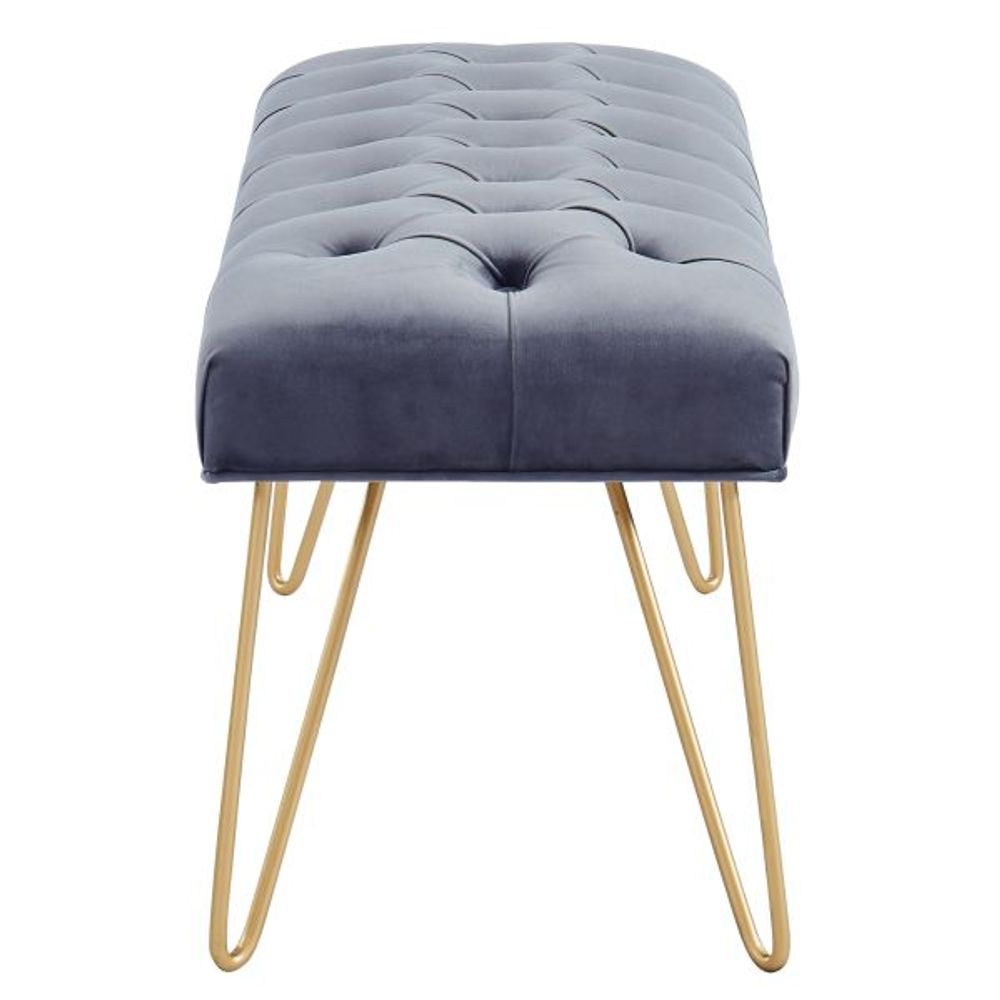 Vdara Bench in Grey/Gold