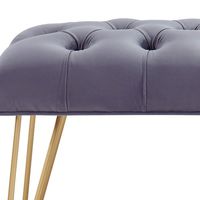 Vdara Bench in Grey/Gold