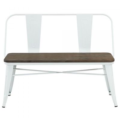 Modus Bench With Back in White