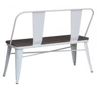 Modus Bench With Back in White