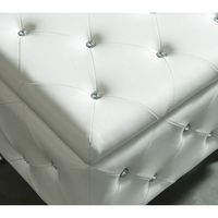 Monique Square Storage Ottoman in White