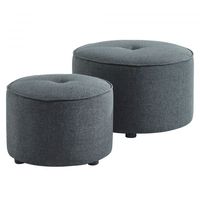 Etro 2Pc Round Ottoman set in