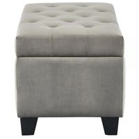 Sally Rectangular Storage Ottoman in Grey