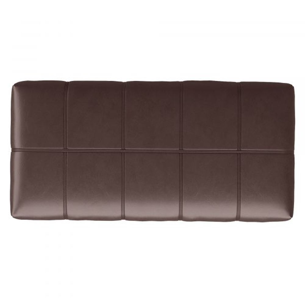 Bella Rectangular Storage Ottoman in Brown