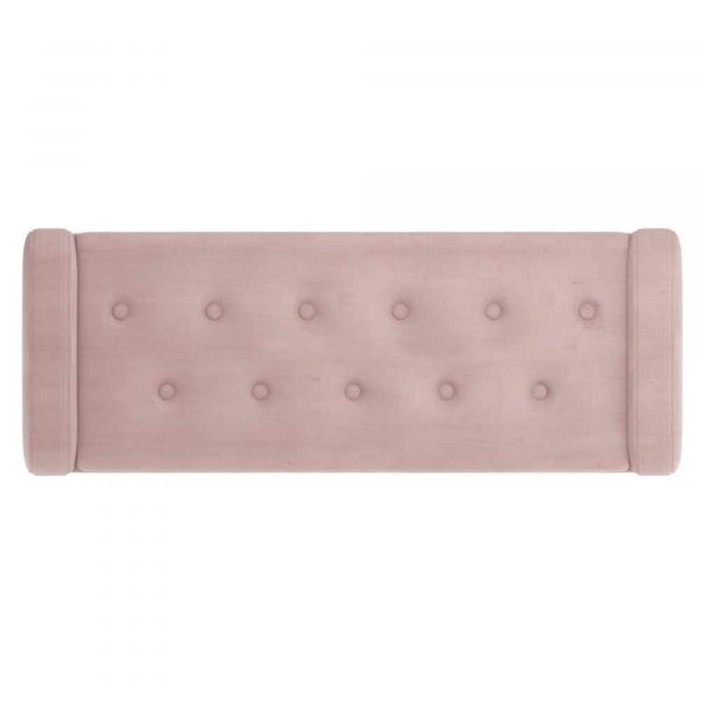 Sabel Storage Ottoman/Bench in Blush Pink with Gold Leg