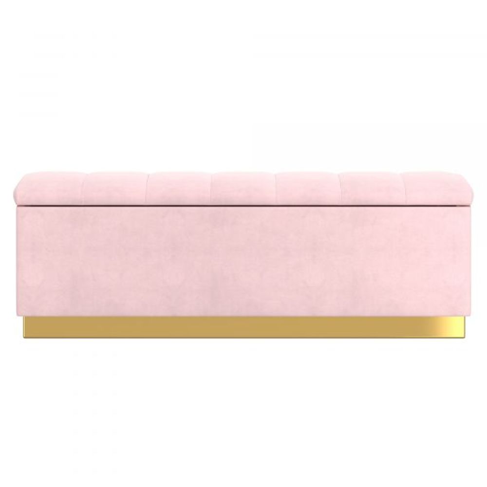 Esna Storage Ottoman in Blush Pink