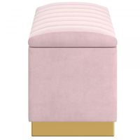 Esna Storage Ottoman in Blush Pink