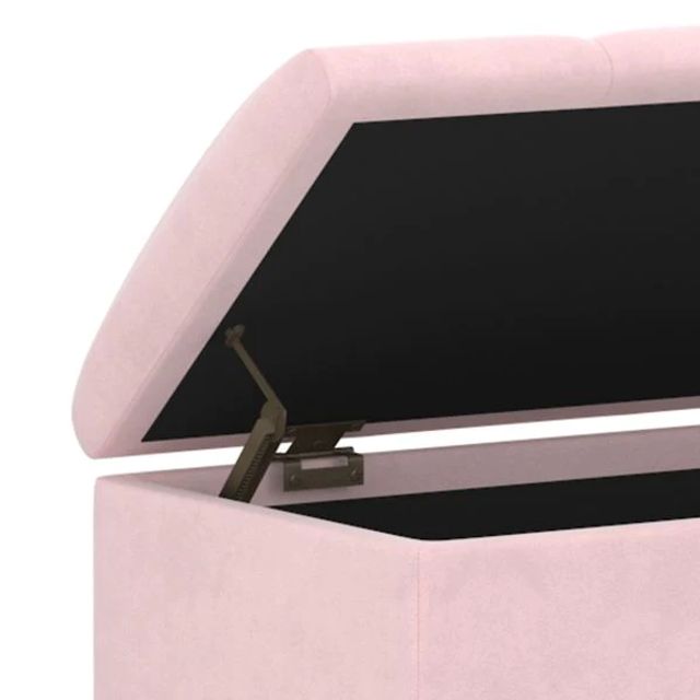 Esna Storage Ottoman in Blush Pink