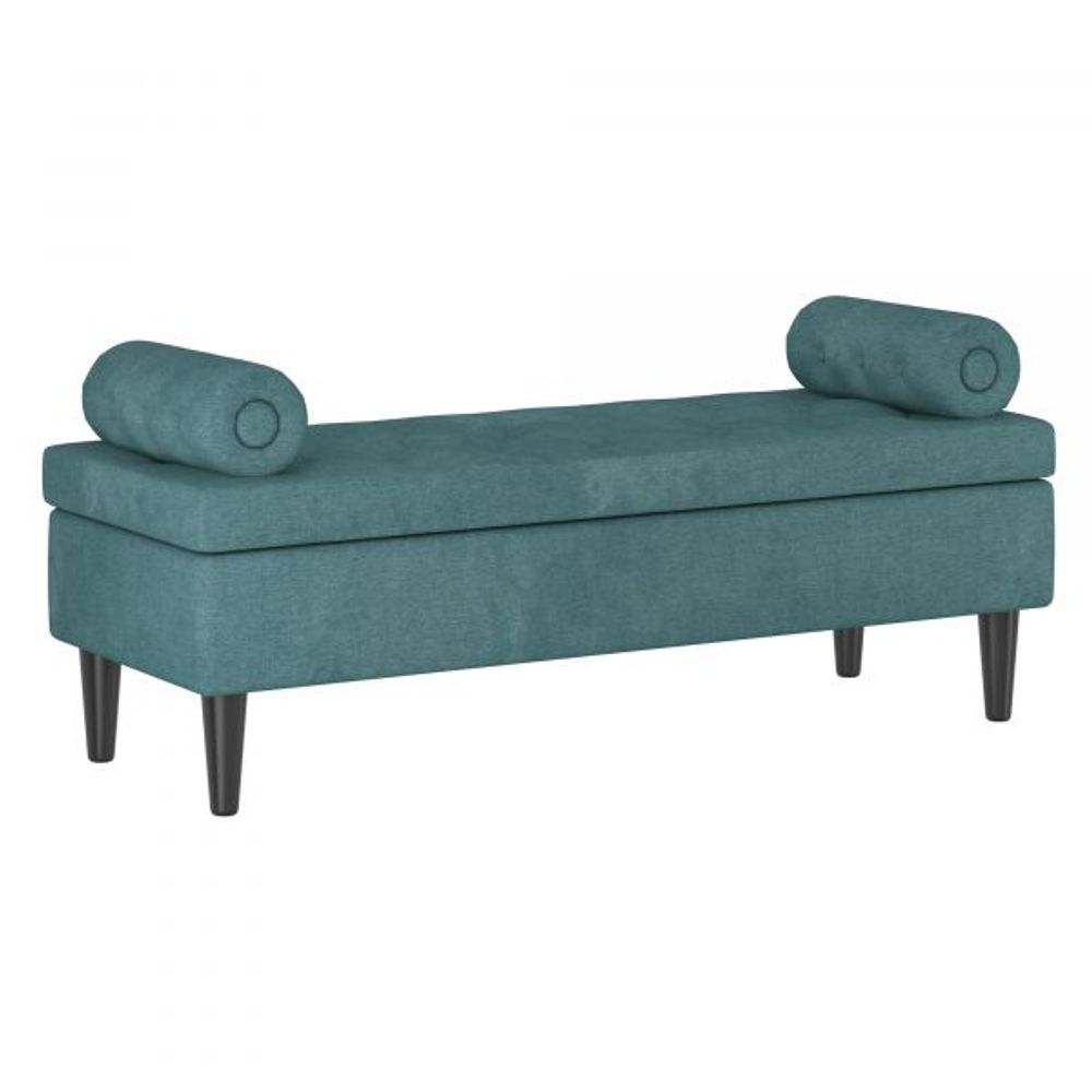 Adith Storage Ottoman in Aqua