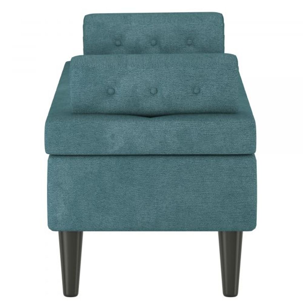 Adith Storage Ottoman in Aqua