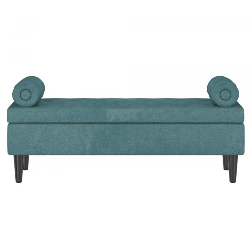 Adith Storage Ottoman in Aqua