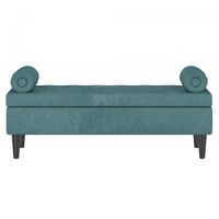 Adith Storage Ottoman in Aqua