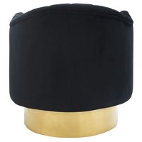 Cortina Swivel Accent Chair in Black/Gold