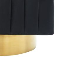 Cortina Swivel Accent Chair in Black/Gold