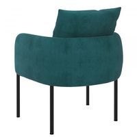 Petrie Accent Chair in Aqua with Black Leg