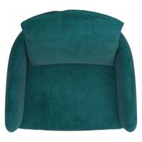 Petrie Accent Chair in Aqua with Black Leg