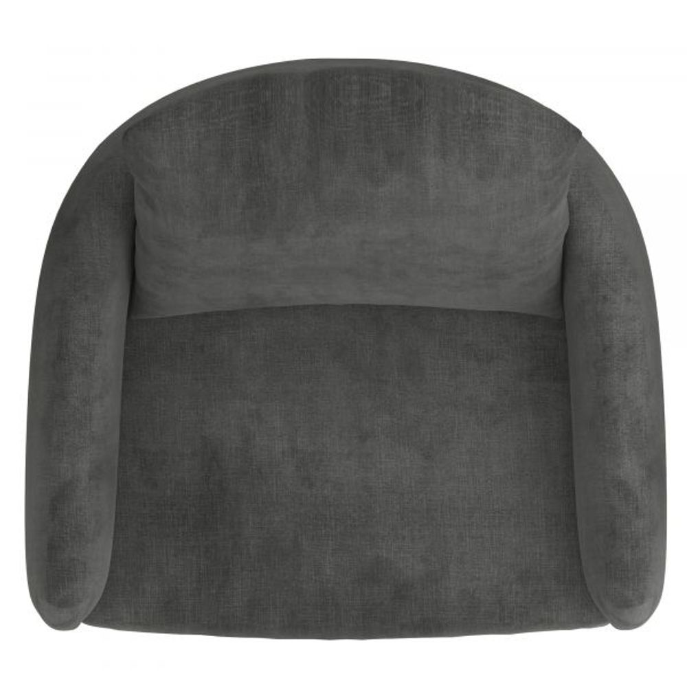 Petrie Accent Chair in Charcoal with Black Leg