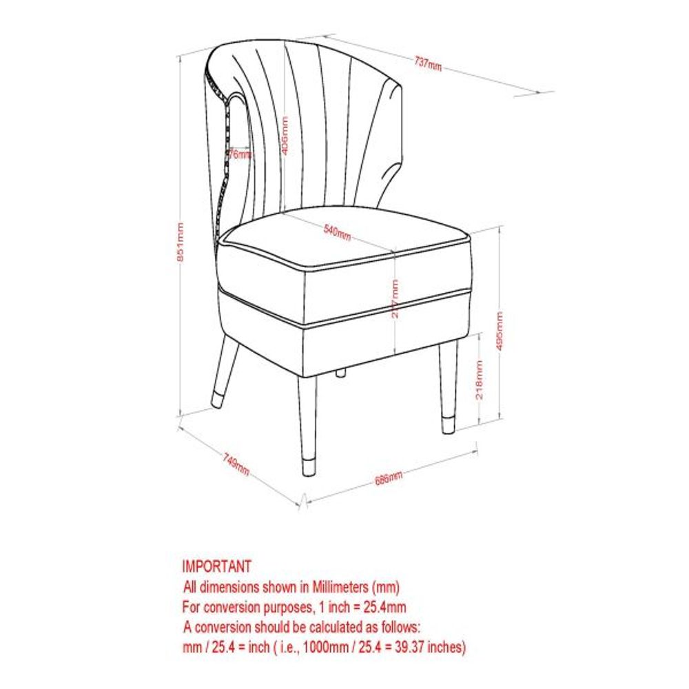 Kyrie Accent Chair in Grey