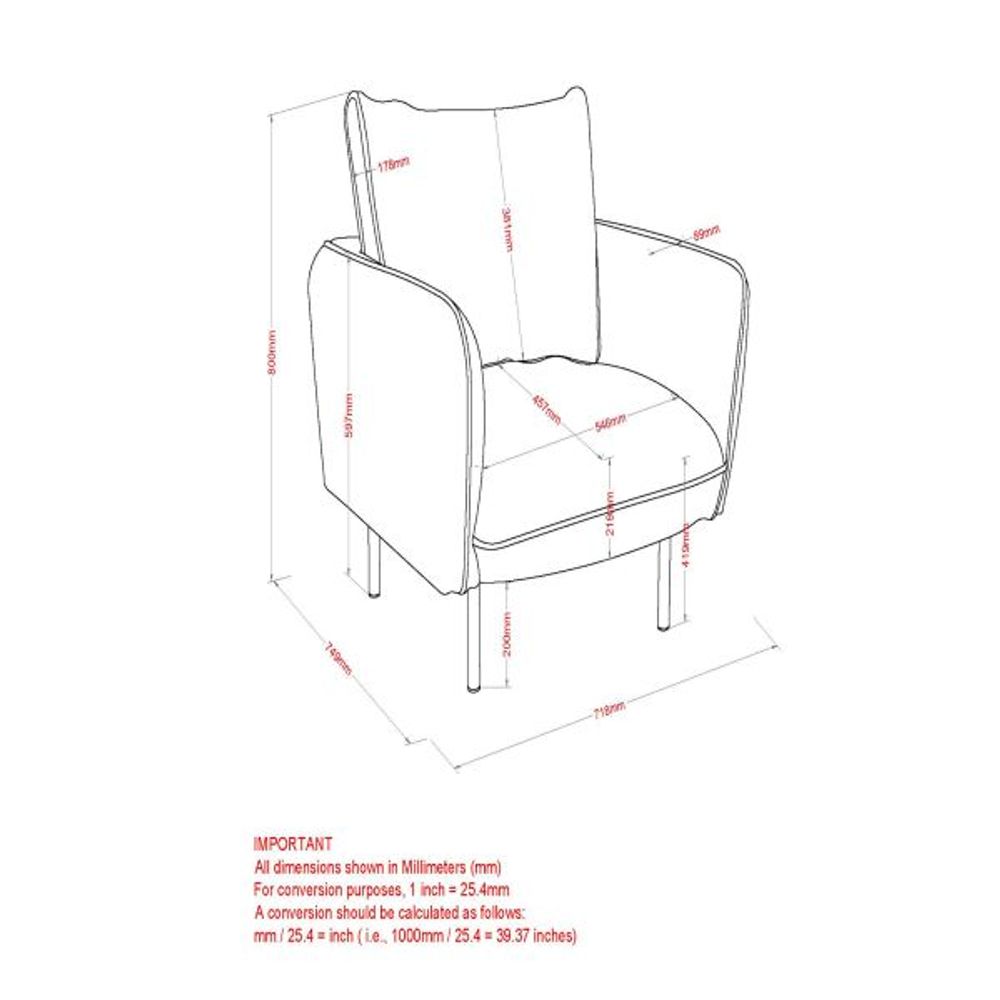 Ryker Accent Chair in Grey