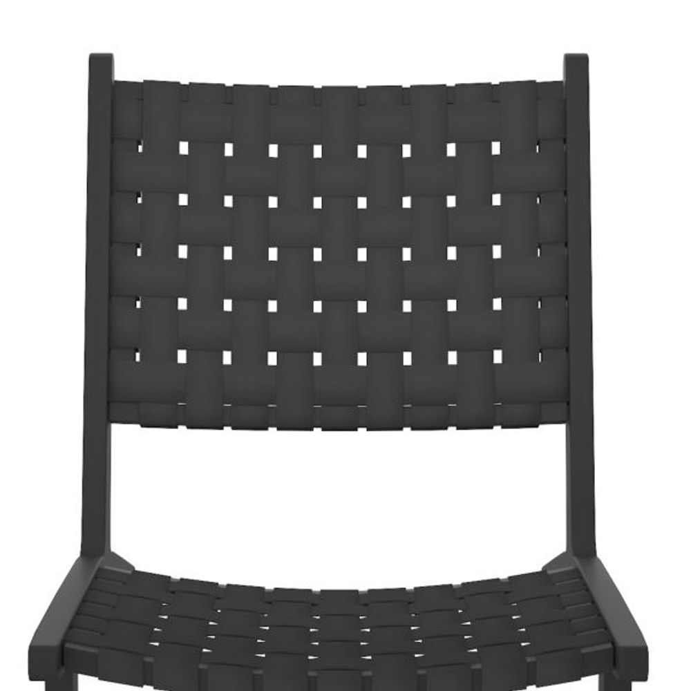 Cyrus Accent Chair in Black with Black Frame