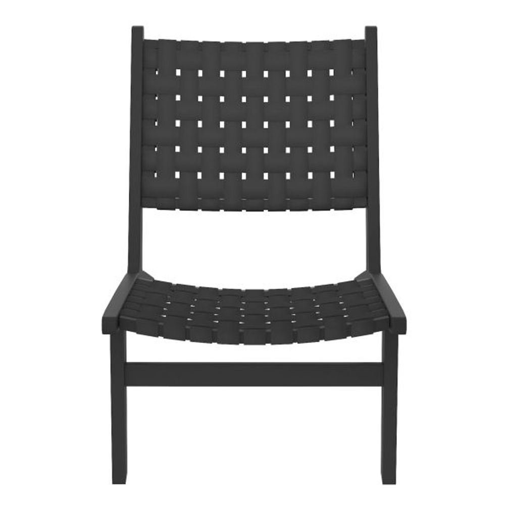 Cyrus Accent Chair in Black with Black Frame