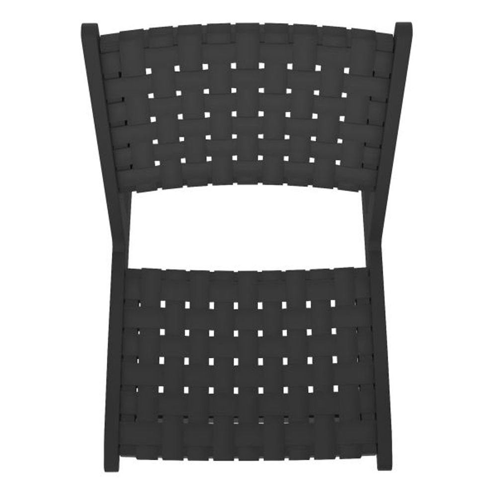 Cyrus Accent Chair in Black with Black Frame