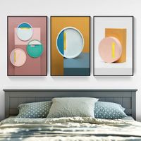 Shiloh Set of 3 Alloy Matt - Black Frame Wall Art