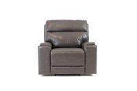 Genova Genuine Leather Power Reclining Chair - Dark Grey