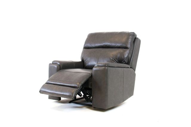 Genova Genuine Leather Power Reclining Chair - Dark Grey