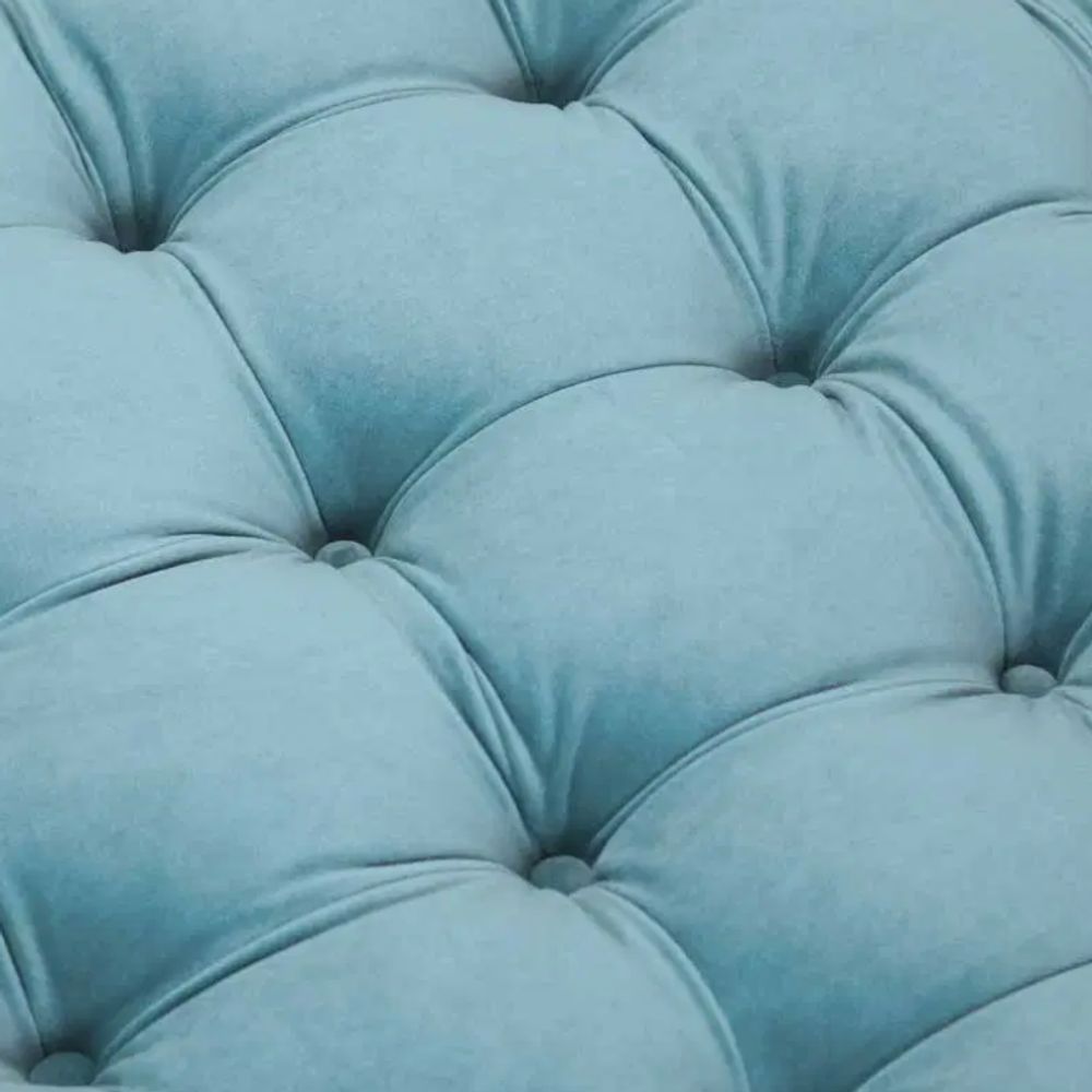 Maja Round Large Ottoman 42" - Teal - Meg 12