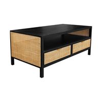 Rattan Coffee Table - Ebony