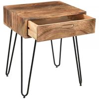 Jaydo Accent Table in Natural Burnt