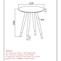 Emery Round Accent Table in White